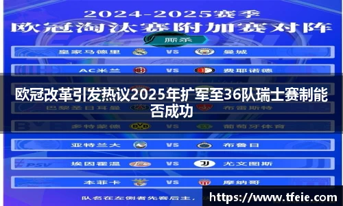 欧冠改革引发热议2025年扩军至36队瑞士赛制能否成功