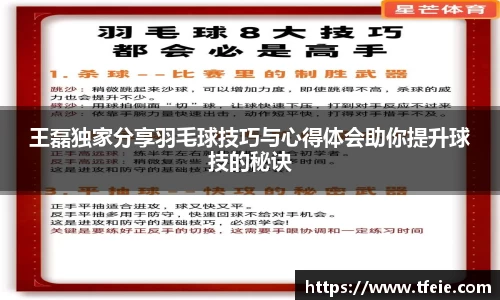 王磊独家分享羽毛球技巧与心得体会助你提升球技的秘诀